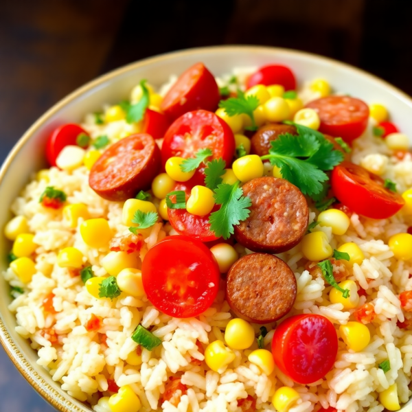 Mexican Sausage and Rice Salad