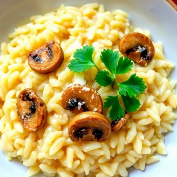 Garlic Butter Mushroom Risotto