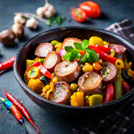 Pickles and Sausage Stir Fry