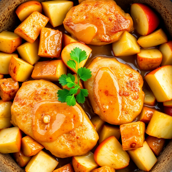 Savory Apple and Chicken Skillet