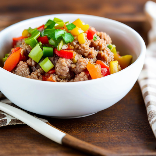 Keto American-Style Ground Beef Bowl