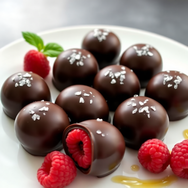 Dark Chocolate Raspberry Bonbons