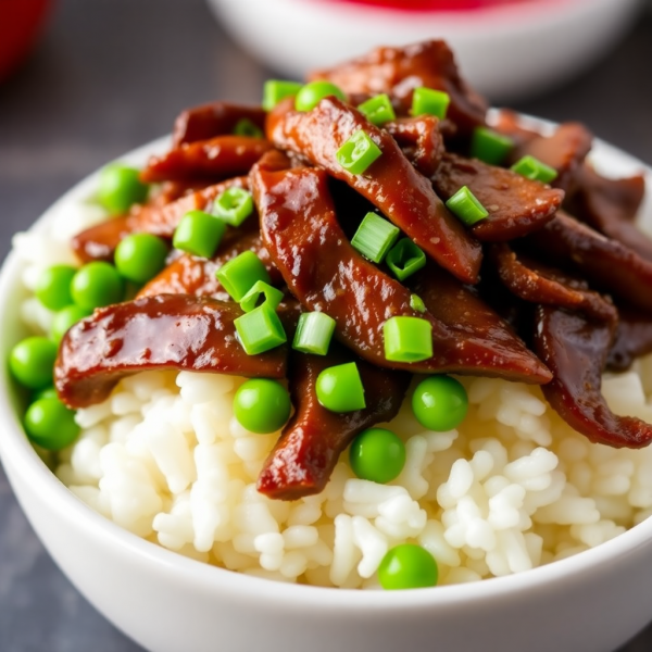 Beef and Peas Rice Bowl