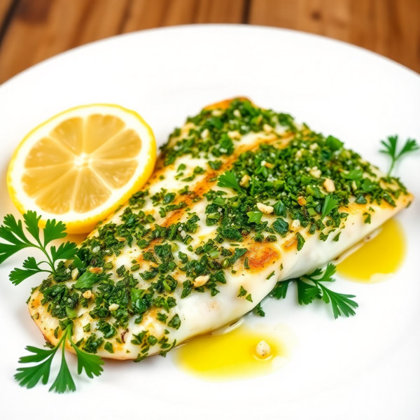 Herb-Crusted Baked Trout