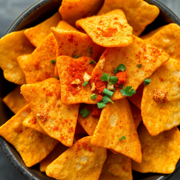 Homemade Nacho Cheese Doritos with Fresh Tortilla Chips