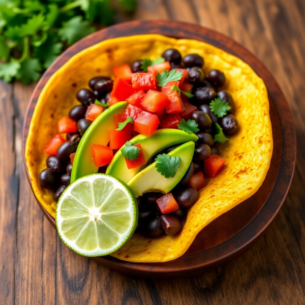 Spicy Black Bean Tacos