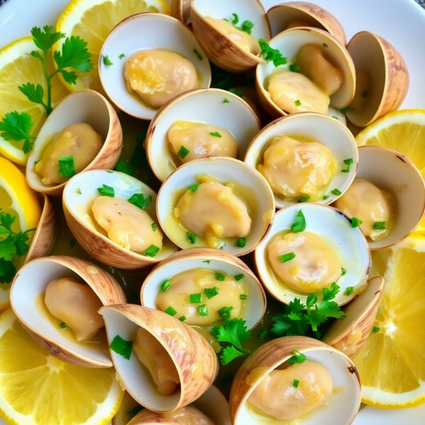 Garlic Butter Clams with Lemon