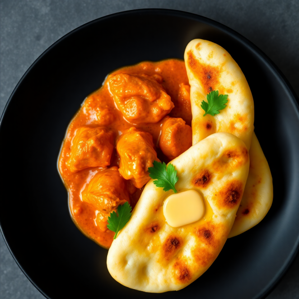 Butter Chicken with Garlic Naan