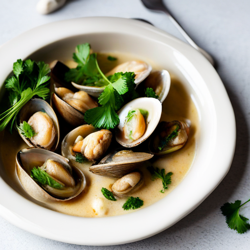 Clams in Creamy White Wine Sauce