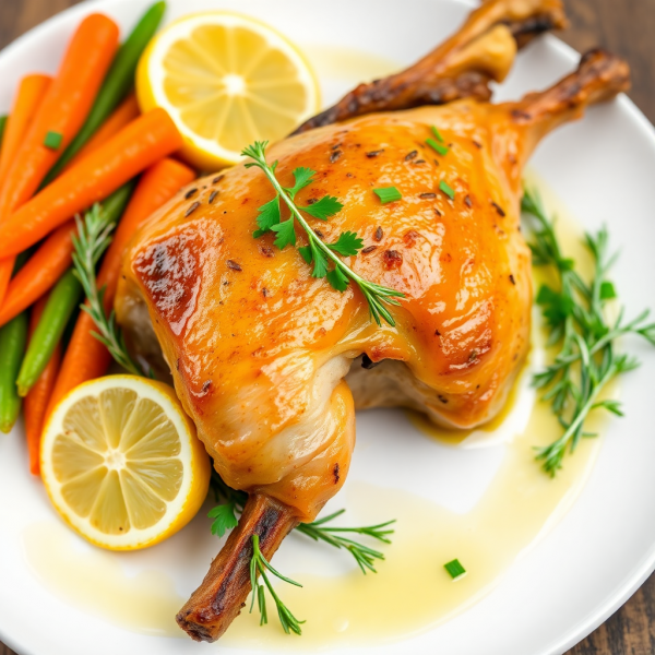 Herb-Roasted Rabbit with Garlic and Lemon