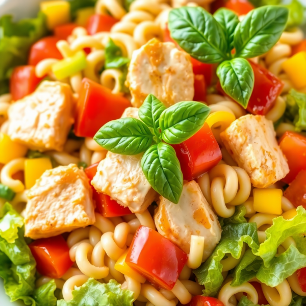 Mediterranean Chicken Pasta Salad