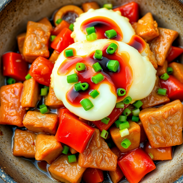 Chinese Style Pork Belly and Tomato Stir-Fry with Eggs