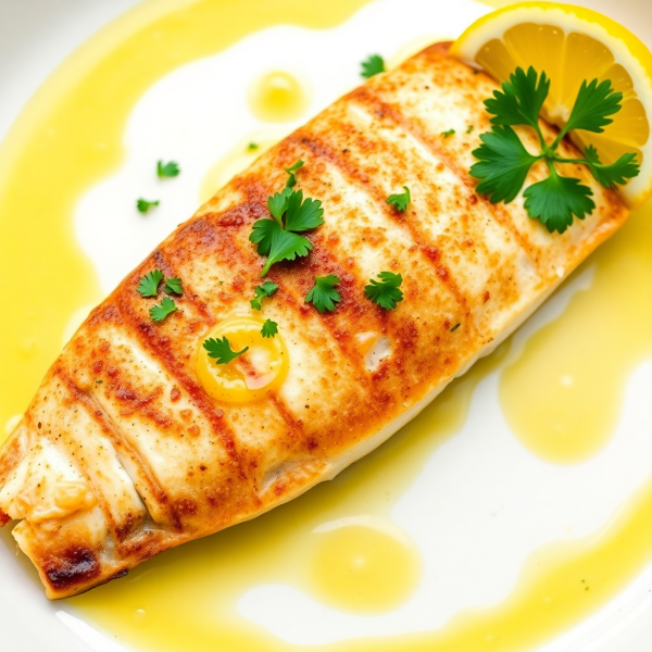 Pan-Seared Mackerel with Lemon Butter Sauce