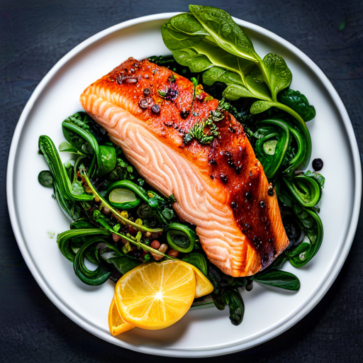 Grilled Salmon with Sweet and Sour Sauce