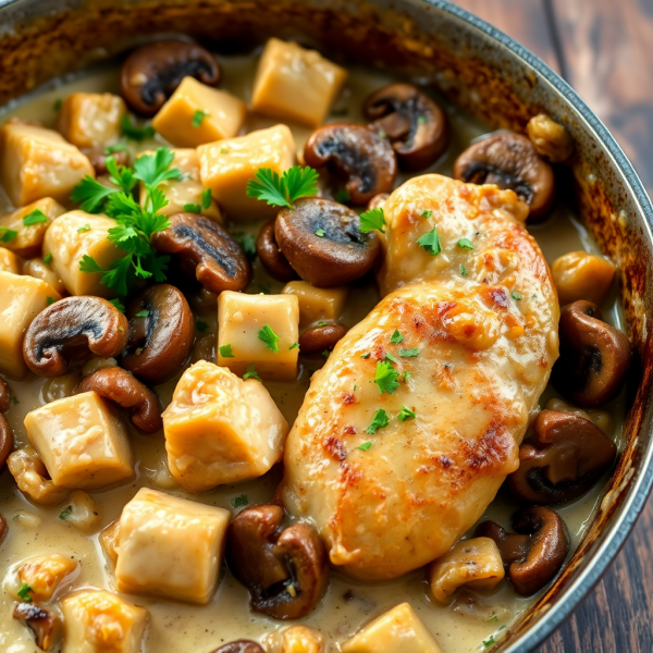 Creamy Chicken and Mushroom Skillet