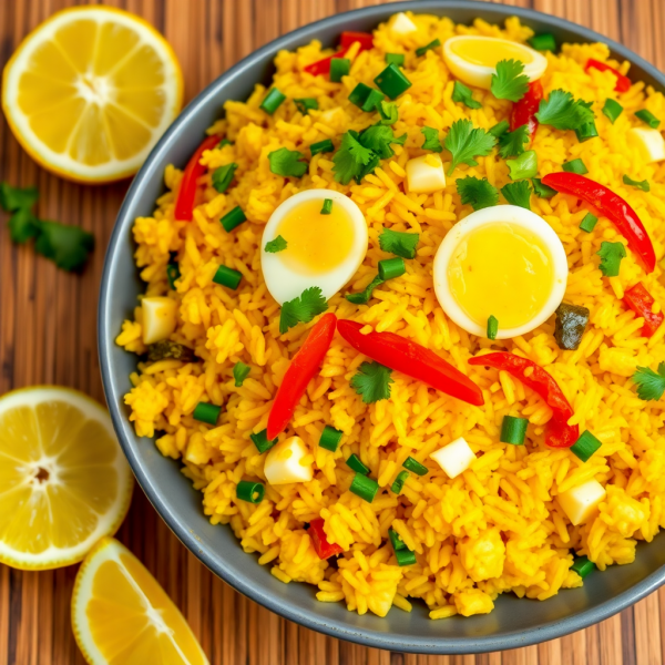 Spicy Indian Egg Fried Rice