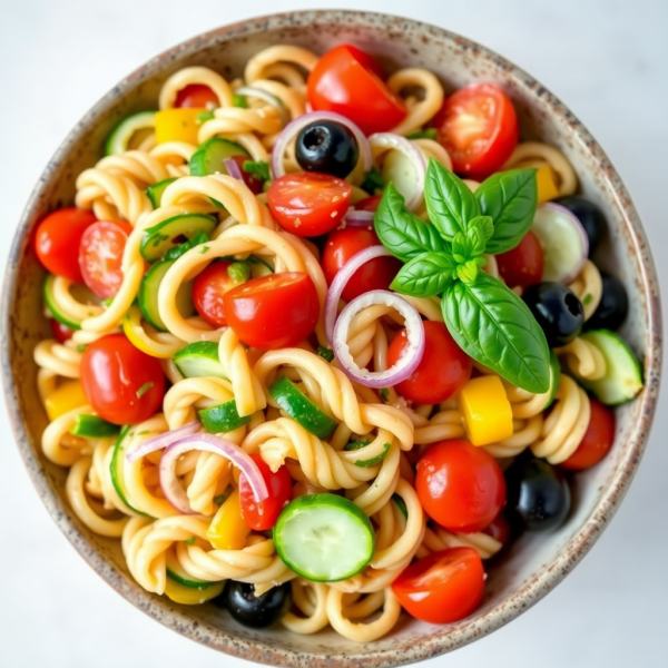 Vibrant Vegan Pasta Salad