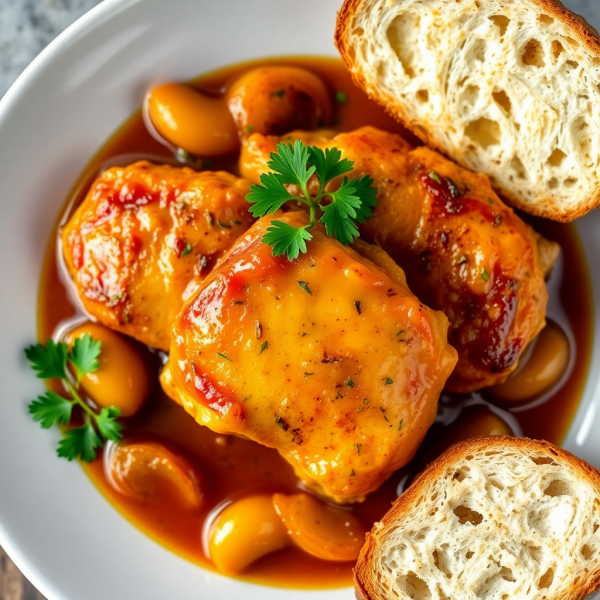 Beer-Braised Chicken Thighs