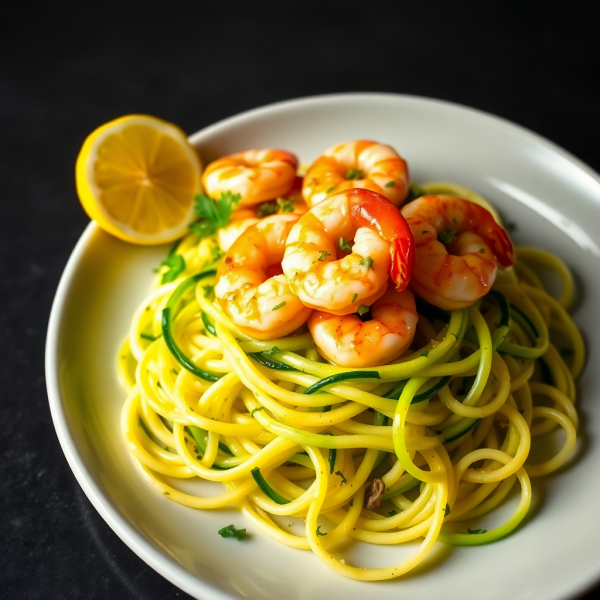 Garlic Butter Shrimp with Zucchini Noodles