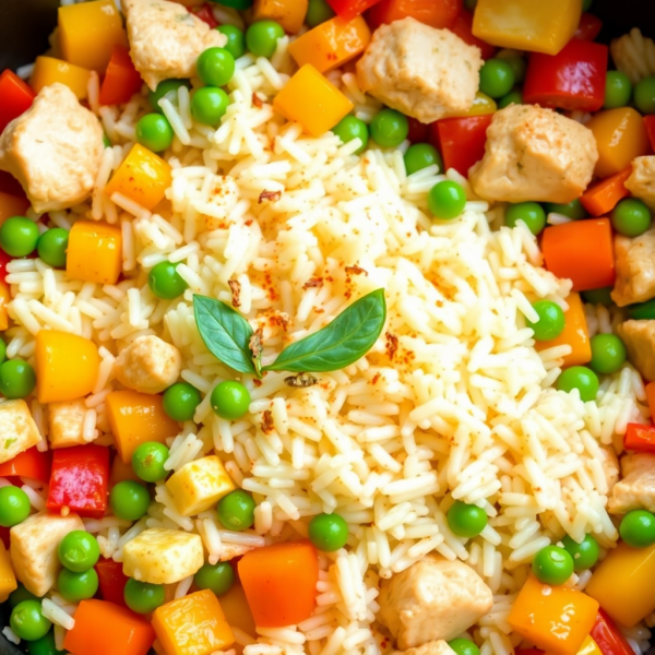 Savory One-Pan Chicken and Vegetable Rice