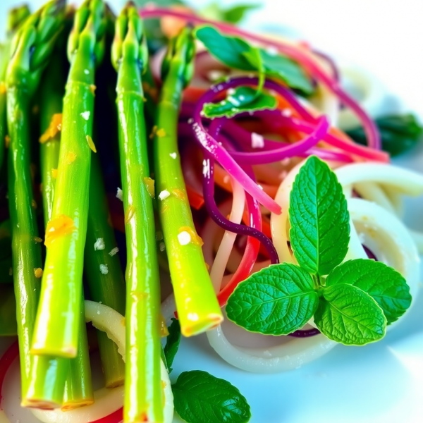 Asparagus and Fennel Salad with Orange Blossom Dressing